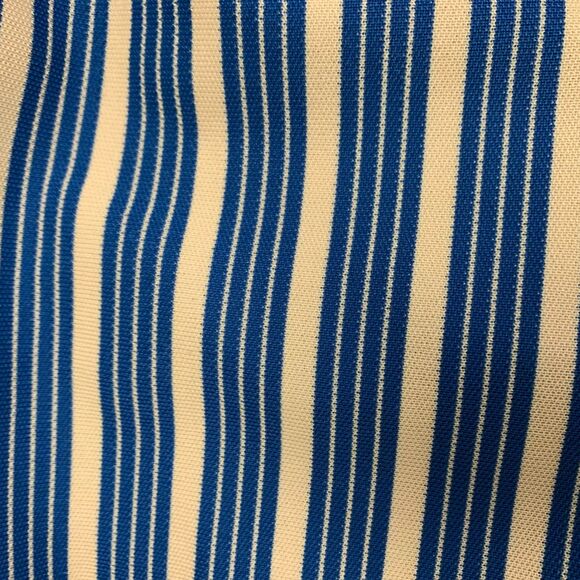 VTG 70's Womens 2 PC Sleevelss Dress A-Line Striped Bodice Solid Skirt Jacket - Picture 6 of 15